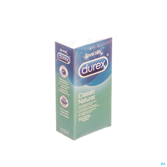DUREX CLASSIC NATURAL 12 PRESERVATIFS