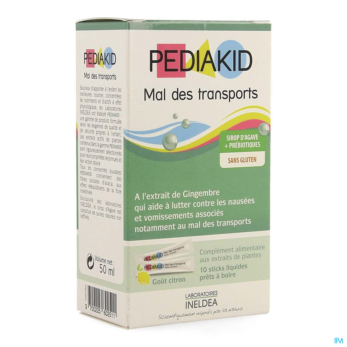PEDIAKID MAL DES TRANSPORTS 10 STICKS