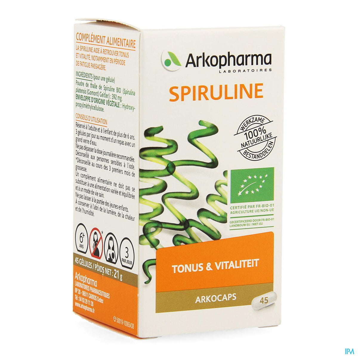 ARKOGELULES SPIRULINE BIO 45 CAPS
