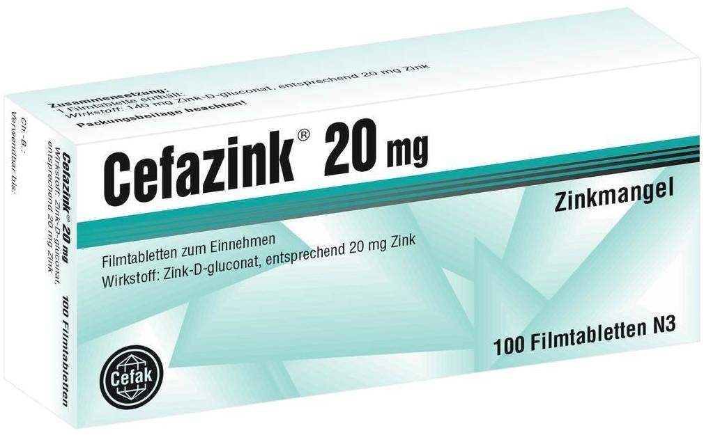 CEFAZINK 20 MG 100 CPR