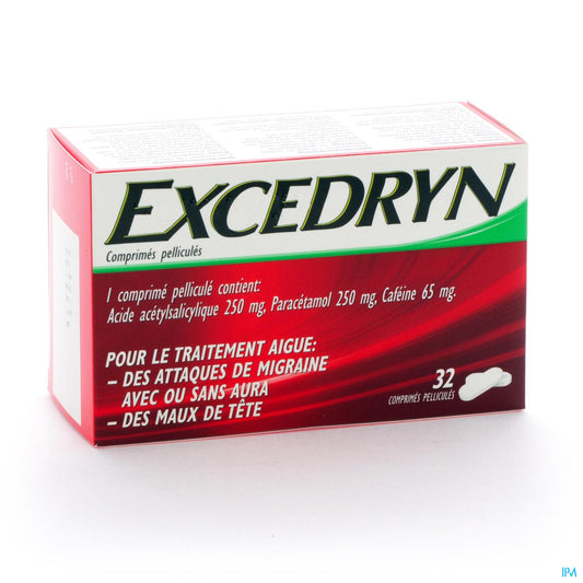EXCEDRYN MIGRAINE+MAUX DE TETE 30CPR BLI