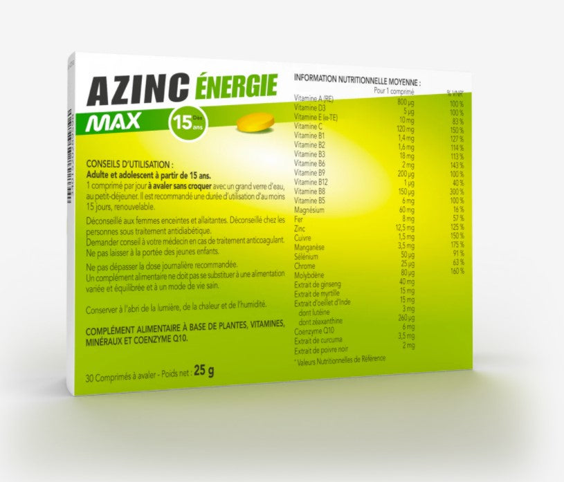 AZINC ENERGIE MAX 30 CPR