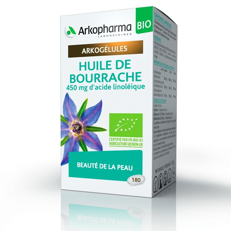 ARKOGELULES HUILE BOURRACHE BIO 180 CAPS