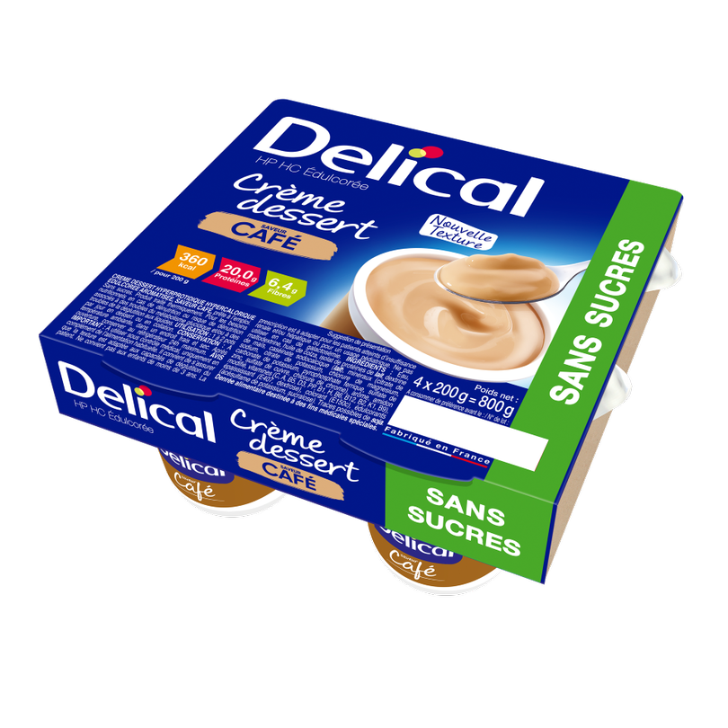 DELICAL CREME HPHC S SUCRES CAFE 4*125G