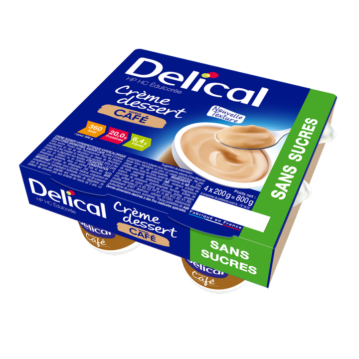 DELICAL CREME HPHC S SUCRES CAFE 4*125G