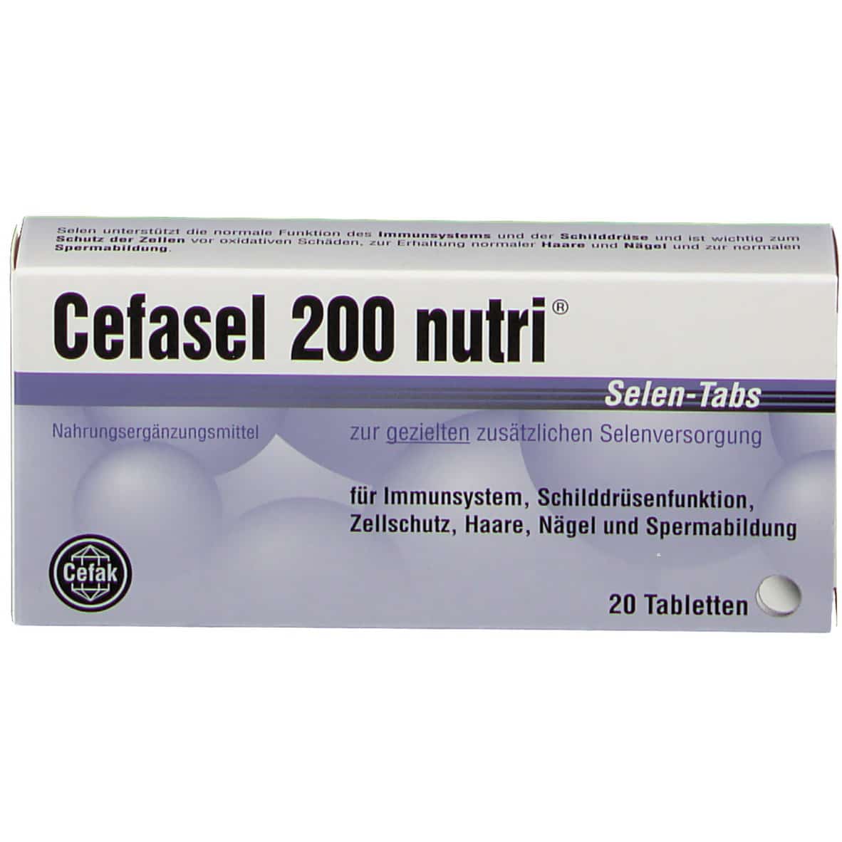 CEFASEL 200 NUTRI SELEN 20 TABS