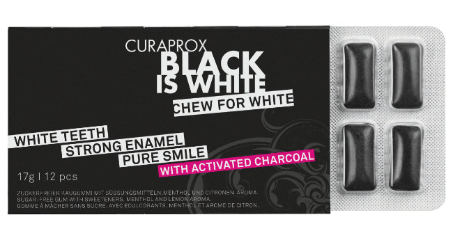 CURAPROX BLACK IS WHITE CHEWING GUM