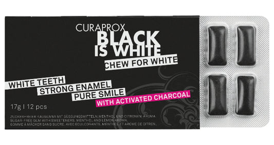 CURAPROX BLACK IS WHITE CHEWING GUM
