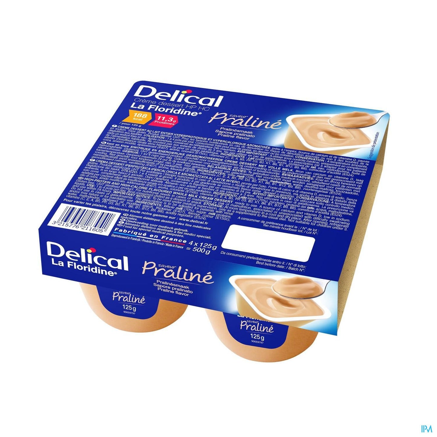 DELICAL CREME FLORIDINE PRALINE 4*125G