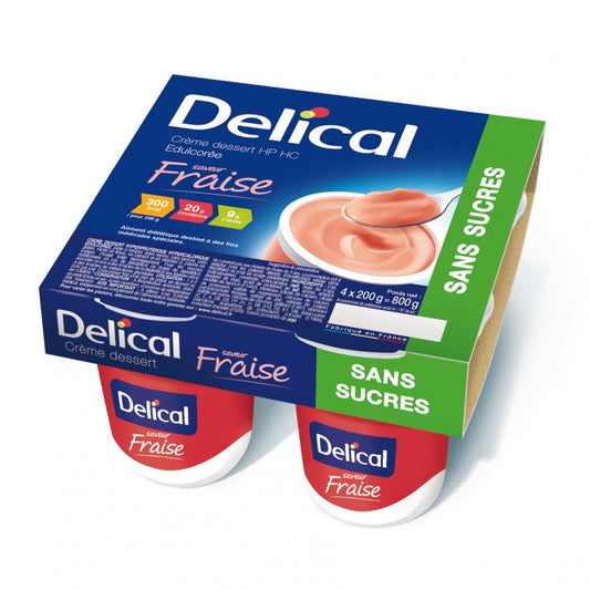 DELICAL CREME DESS HPHC SS FRAISE 125*4