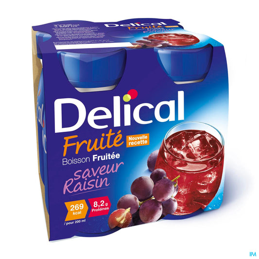 DELICAL BOISSON FRUITEE RAISIN 4*200 ML