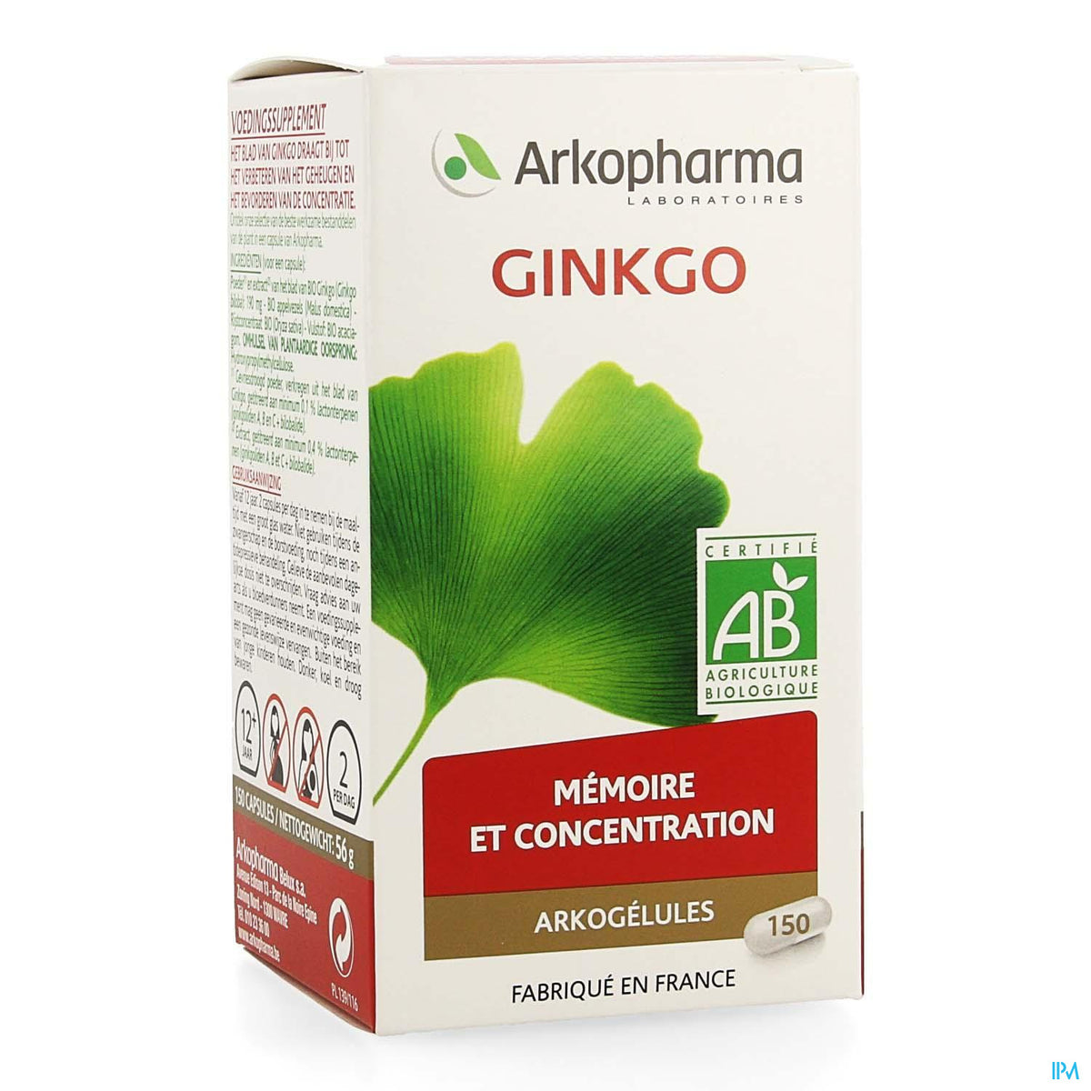 ARKOGELULES GINGKO BIO 150 GEL