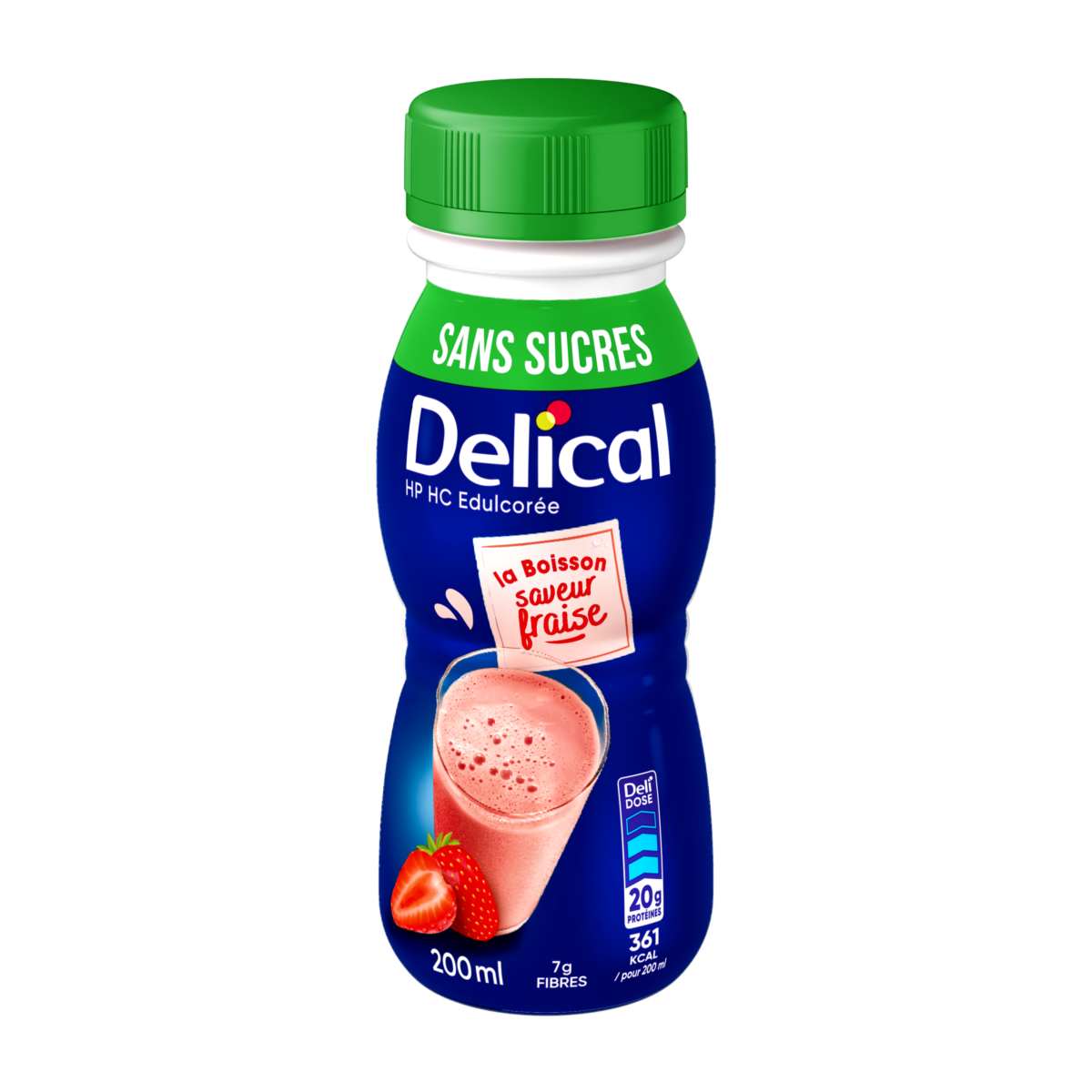 DELICAL LACTEE SS SUCRE FRAISE 4*200 ML