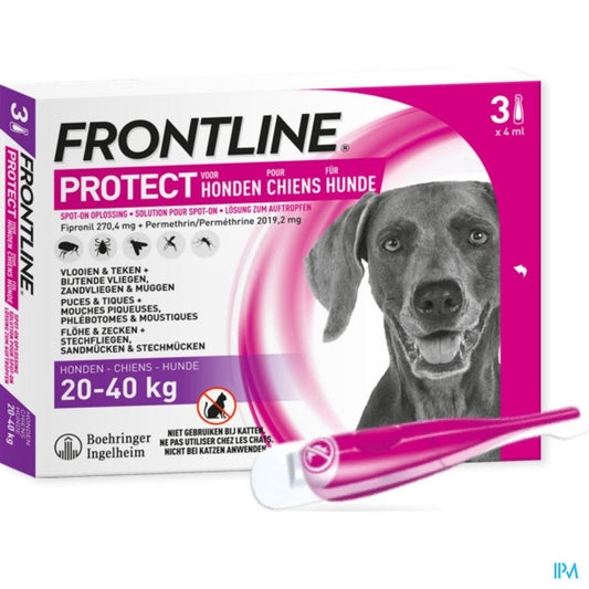 FRONTLINE PROTECT SPOT ON CHIEN L 3PIP