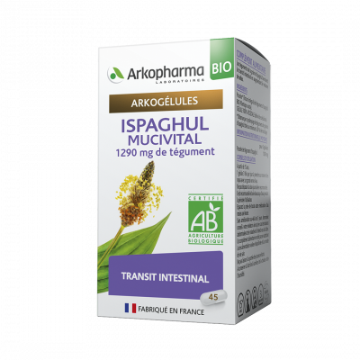 ARKOGELULES MUCIVITAL-ISPAGHUL BIO 45 GEL