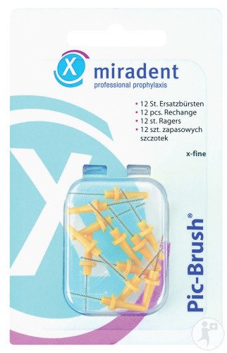 MIRADENT PIC-BRUSH X-FINE JAUNE A 12