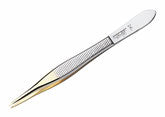 MOERSER PINZETTE SPITZ GREIFER GOLD  24C
