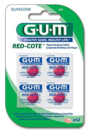 GUM REVEL PLAQUE RED COTE 12 CPR     824