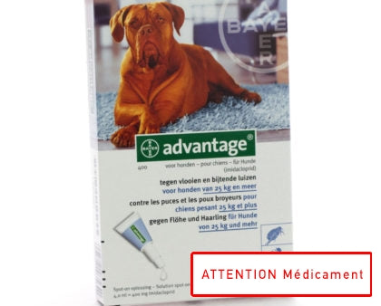 ADVANTAGE 400 CHIEN &gt; 25 KG 4*4 ML