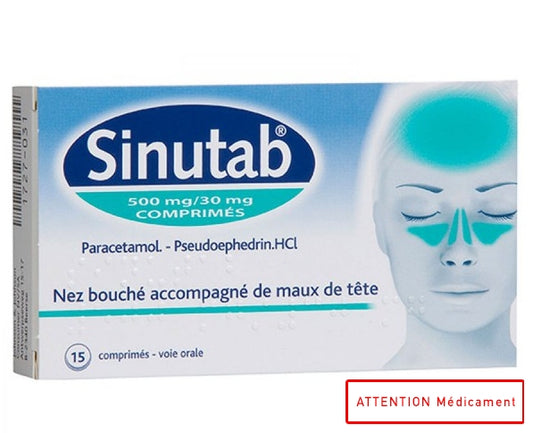 SINUTAB 500/30 MG 15 CPR