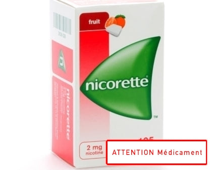 NICORETTE FRUIT GOMME MACH 105x2MG