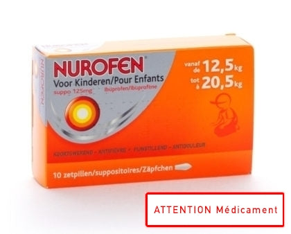 NUROFEN ENF 125 MG 10 SUPP