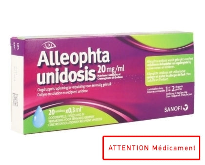 Alleophta 20mg/ml Gutt Oculaires Unidose 20x0,3ml