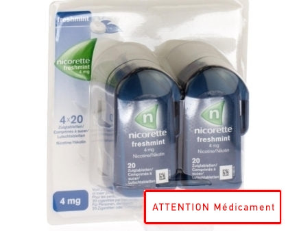 Nicorette Freshmint Comp A Sucer 80x4mg