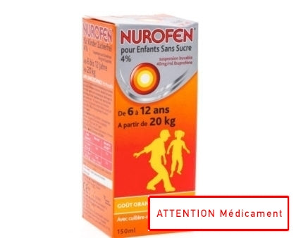 NUROFEN ENF SS SUCRE 4% ORANGE SIR 150ML