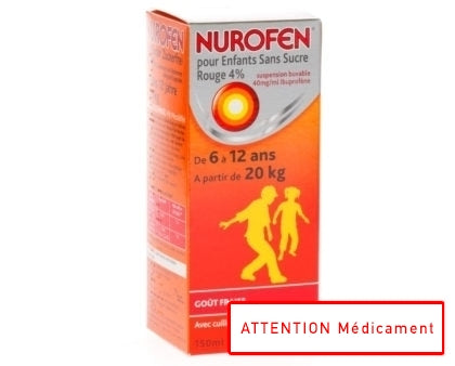 NUROFEN ENF SS SUCRE ROUGE 4% SIR 150 ML