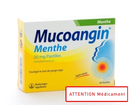 Mucoangin Menthe Past A Sucer 30x20mg