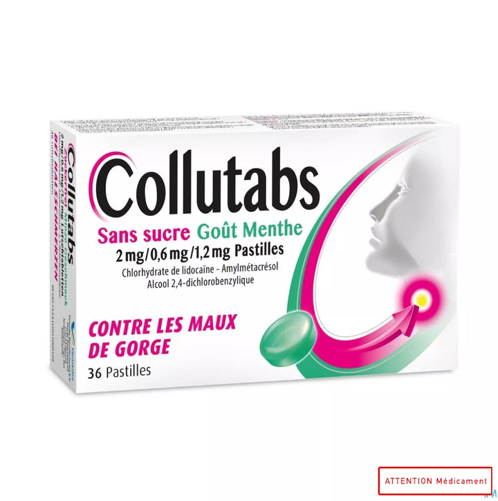 COLLUTABS SS SUCRE 2MG/0,6 MENTHE 36PAST