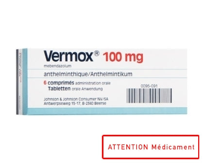 VERMOX 100MG 6 COMPRIMES