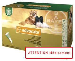 ADVOCATE SPOT ON CHIEN &lt;4 KG 21*0,4 ML