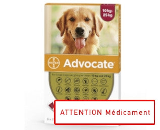 ADVOCATE SPOT ON CHIEN 10-25 KG 3*2,5 ML