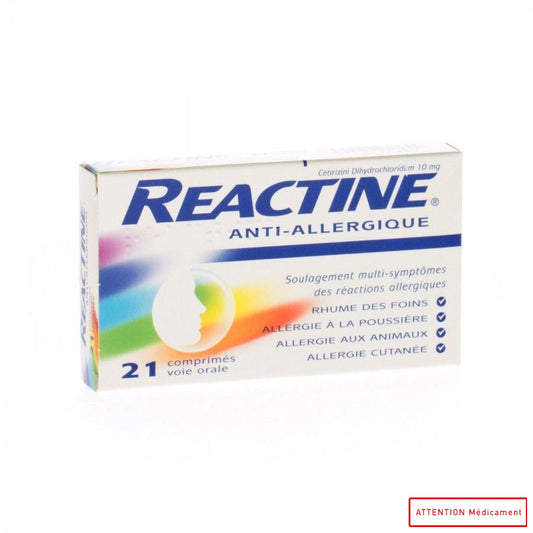 REACTINE 10 MG 21 CPR PL
