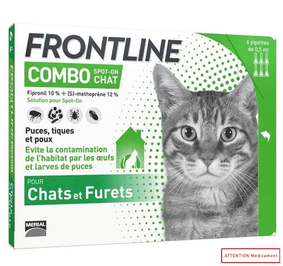 FRONTLINE COMBO SPOT ON CHAT 6 PIP VET