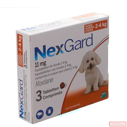 NEXGARD 11 MG S 3 CPR CROQ VET