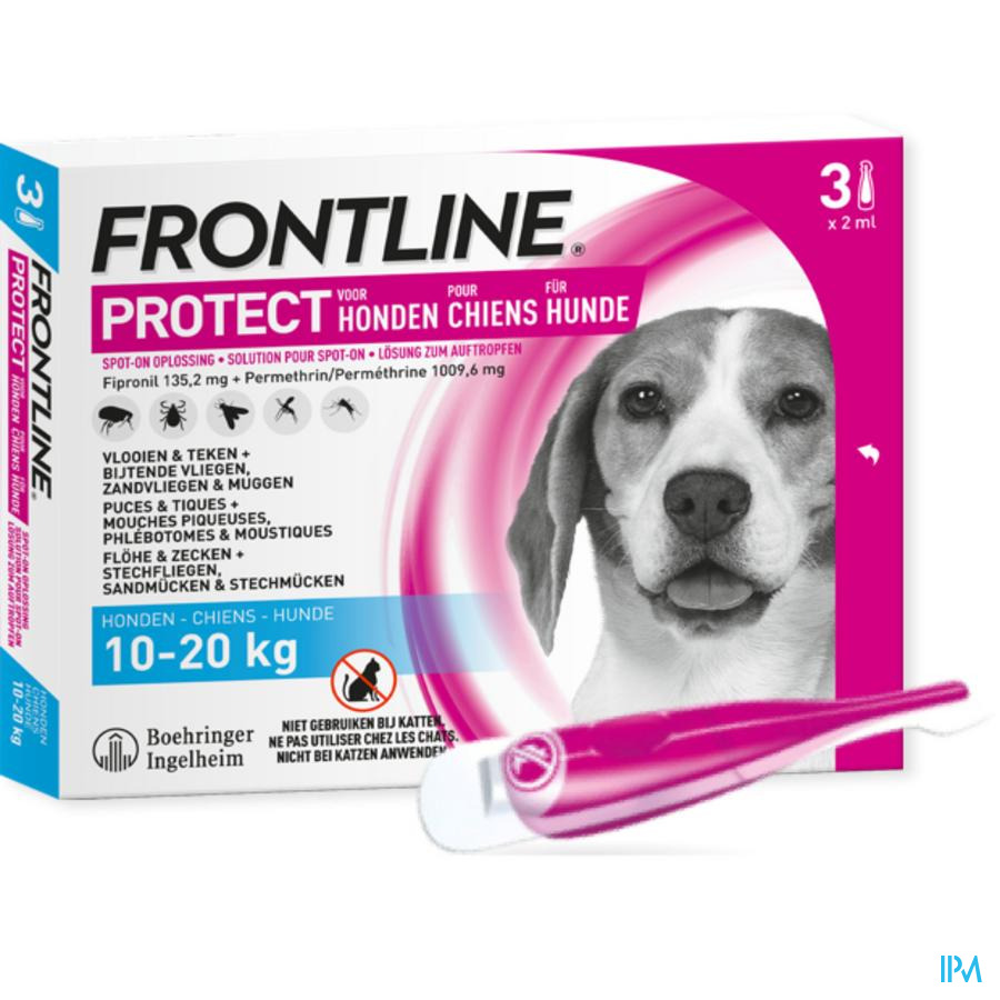 Order FRONTLINE PROTECT SPOT ON DOG M 3PIP - delivery
